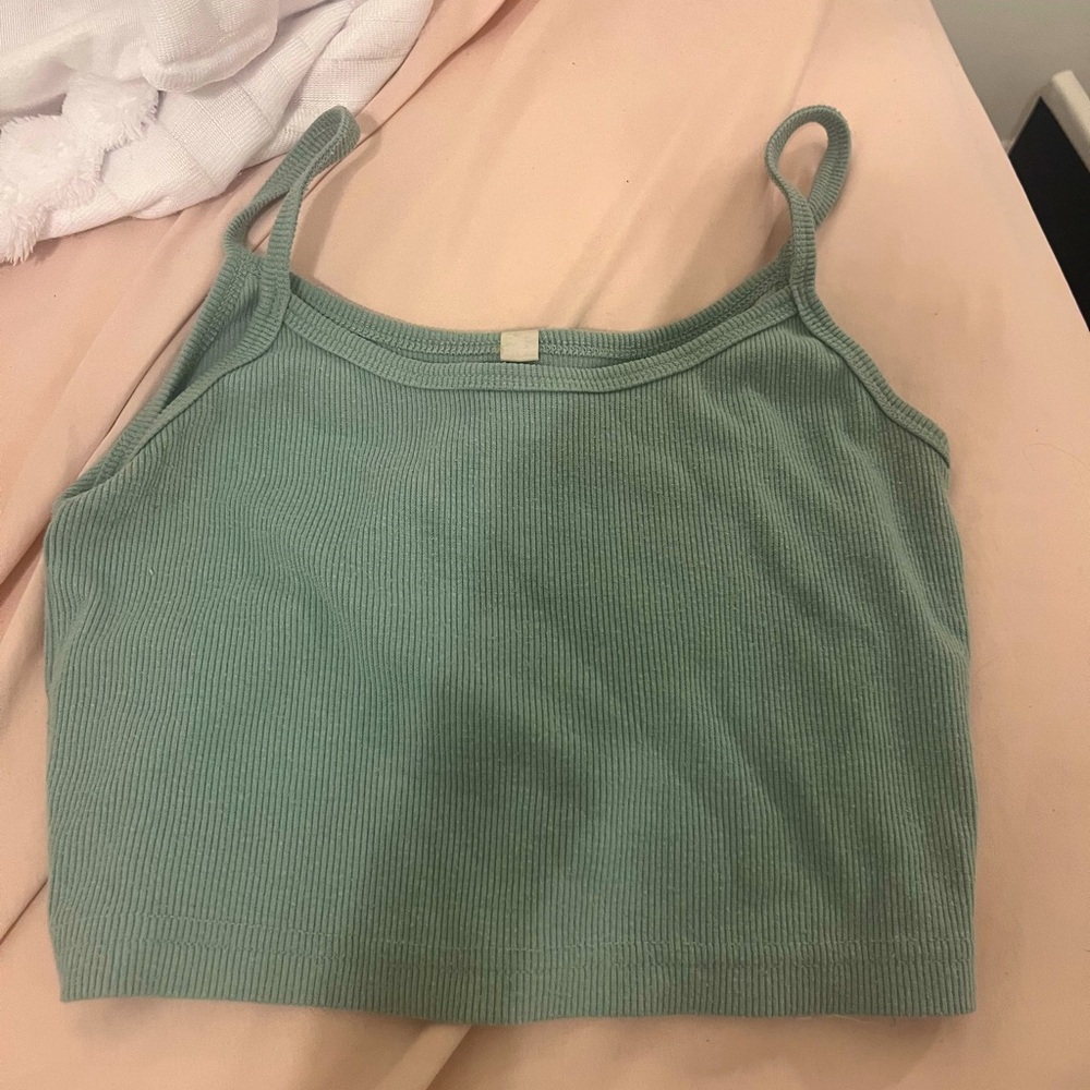 sage green tank top